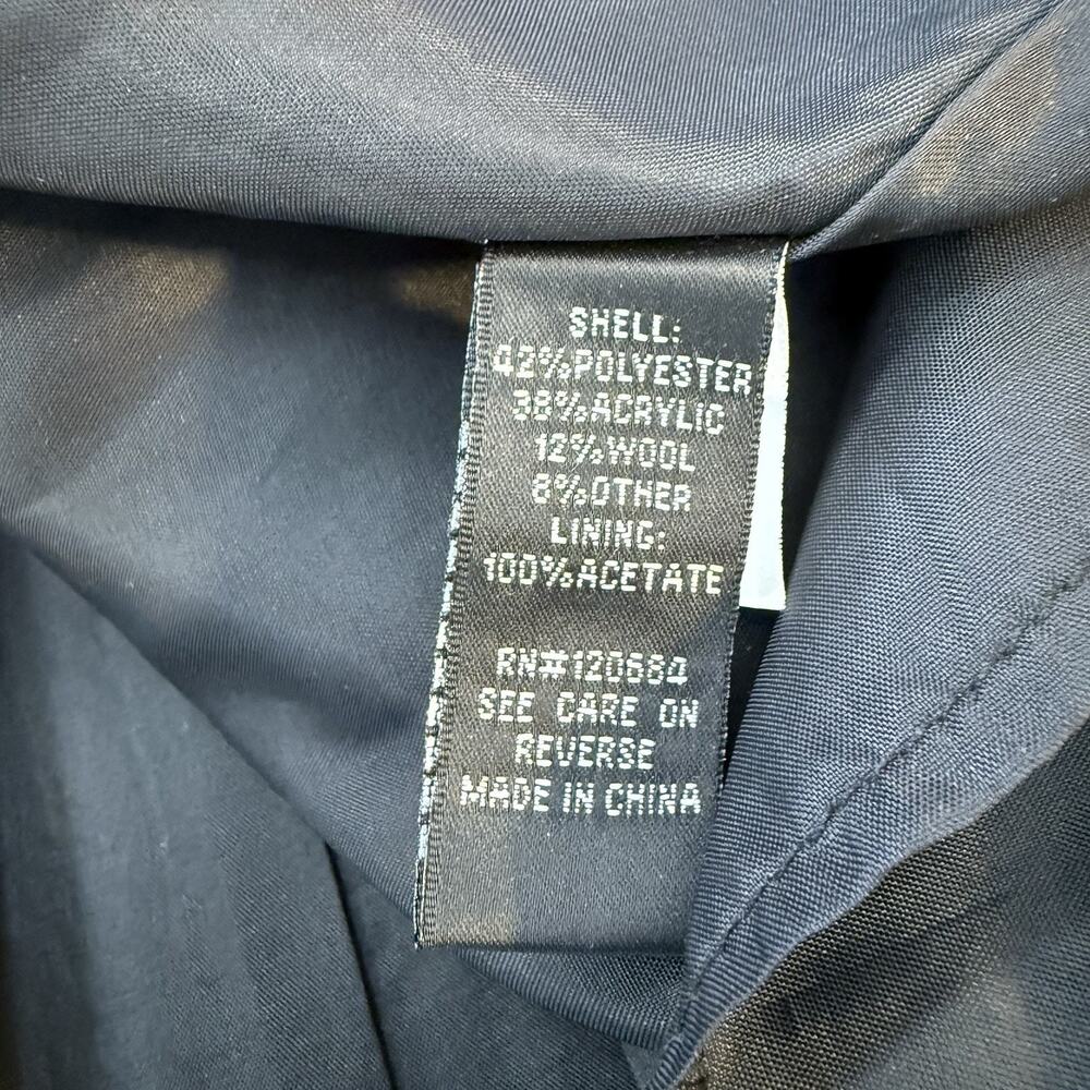 Torrid Gray Military Coat 1X Long A Line Wool Blend Full Zip Gorpcore Winter - Picture 14 of 16